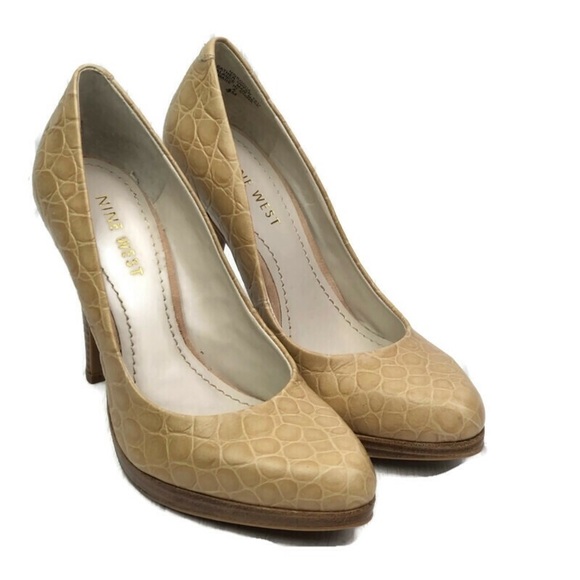 Nine West Rocha Leather Tan Platform Stiletto Pump - Picture 2 of 8